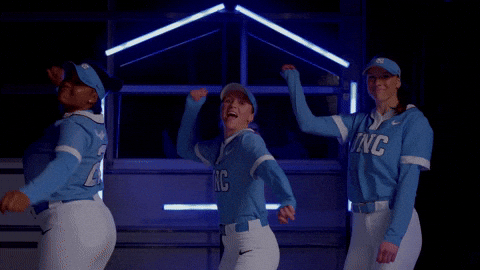 Hype Softball GIF by UNC Tar Heels