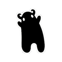 Happy Black And White Sticker