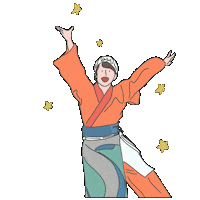 Girl Orange Sticker