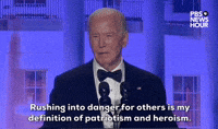 "...my definition of patriotism and heroism."