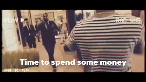 Time To Spend Some Money GIF by Gatsby Randolph