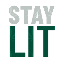 designkush stay lit design kush Sticker