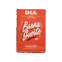 DIA_Cafe coffee buena suerte dia cafe cerda sign co Sticker