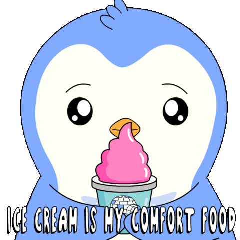 Ice Cream Pink Sticker by Pudgy Penguins