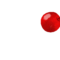 Chloeeeeeee_eee red apple fruit jumping Sticker