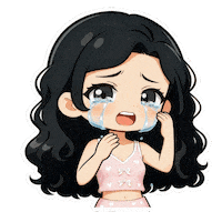 Sad Girl Crying Sticker