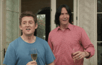 Keanu Reeves Drinking GIF by Bill & Ted Face the Music