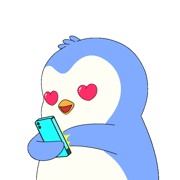 I Love You Hearts Sticker by Pudgy Penguins