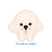 Dog Thanks Sticker by Ann of Facedit