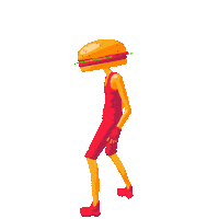 Fitness Burgermon Sticker by Hacchi