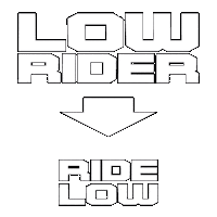 LOWRIDER_AT arrow pfeil lowrider dropped Sticker