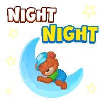 Good Night Sleeping Sticker by Lucas and Friends by RV AppStudios
