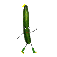 AartsenKidsFoundation fruit cucumber groente komkommer Sticker