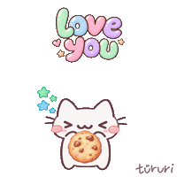 I Love You Cookie Sticker by tururi
