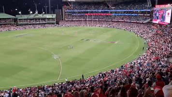 Crowd Invades Pitch after Buddy Franklin Scores 1,000th Goal