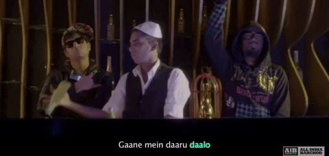 aib every bollywood party song GIF by bypriyashah