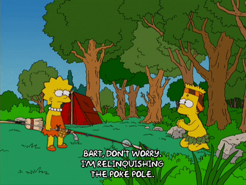 camping the simpsons GIF