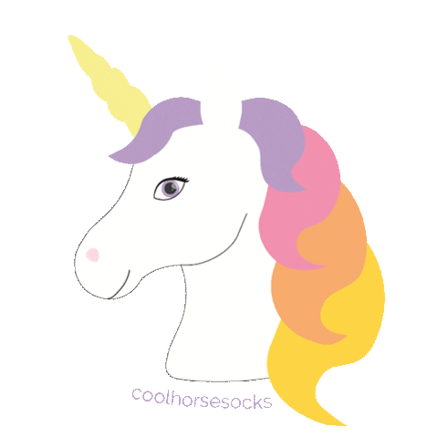 Wink Unicorn Sticker by coolhorsesocks
