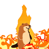 Melting Heat Wave Sticker by WorkBeaver
