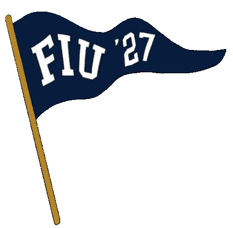 Blue And Gold Wave Sticker by Florida International University