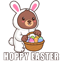 Hopping Easter Bunny Sticker by BEARISH