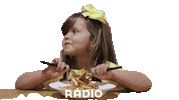 Radio Eating Sticker by Cooprata Rádio