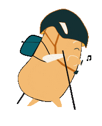 Potato Hiking Sticker by Wilde Werke