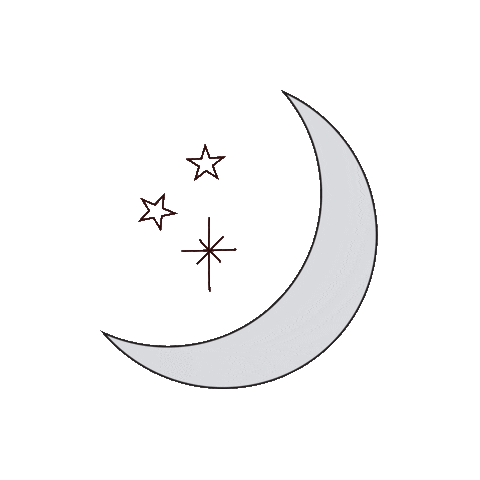 Stars Moon Sticker by Mallory Ervin
