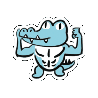 lifestock_official diet ダイエット 筋トレ ワニ Sticker