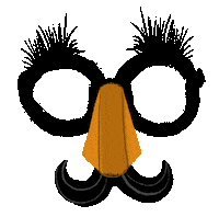 Groucho Marx Eyes Sticker by Marian Blairian Illustration