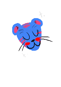 ritahervas blue tigre ritahervas Sticker