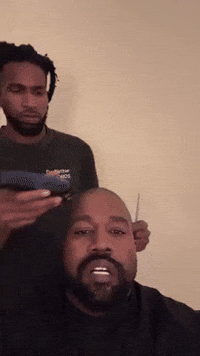 Kanye West Barber GIF