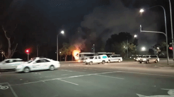 Flames Erupt From Adelaide Bus, Forcing Evacuation