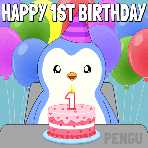 Happy Birthday Celebration GIF by Pudgy Penguins