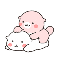 hab__g love heart animal couple Sticker
