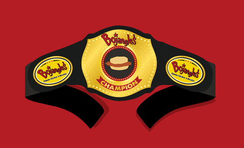 Hungry Championship Belt GIF by Bojangles'
