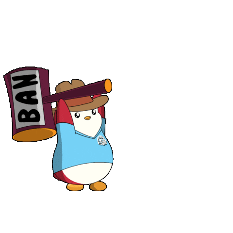 Penguin Banish Sticker by Pudgy Penguins