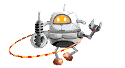 robot hula hoop Sticker by Bill Greenhead