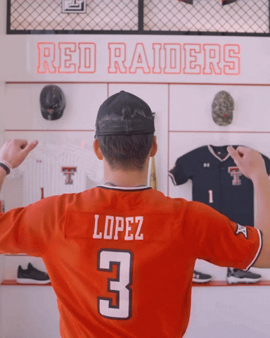 Tracer Lopez GIF by Texas Tech Baseball