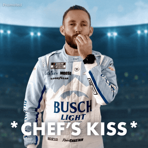 Ross Chastain Chefs Kiss GIF by Busch Beer