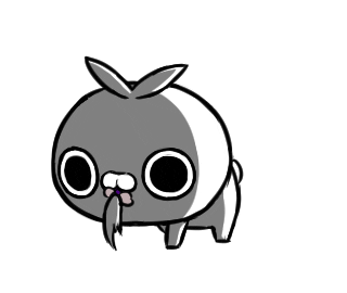 Rabbit ごはん Sticker by クレイジー闇うさぎ