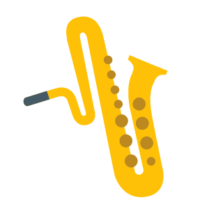 tomsrudzinskis jazz swirl saxophone brass Sticker