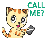 Call Me Cat Sticker by JPedicini