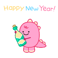 Happy New Year Sticker by DINOSALLY