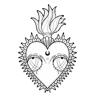 doucemelancolie heart sad eyes magic Sticker