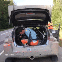 Leaving Getting Out GIF by FIA World Rally Championship