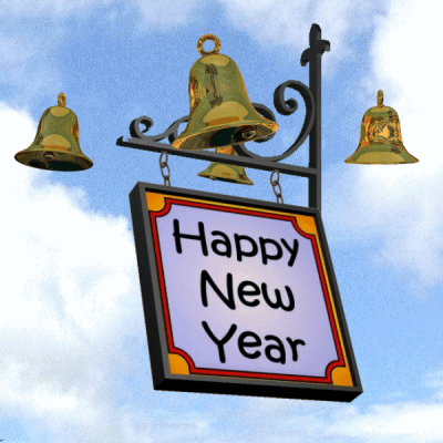 Happy New Year Bells GIF