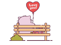 Love You Cat Sticker by Pembe