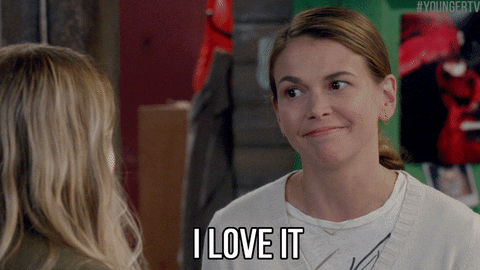 love it yes GIF by YoungerTV