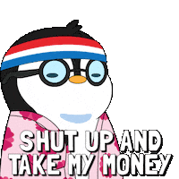 Money Invest Sticker by Pudgy Penguins
